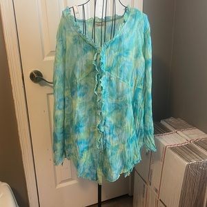 🍭Sheer Watercolor Top🍭